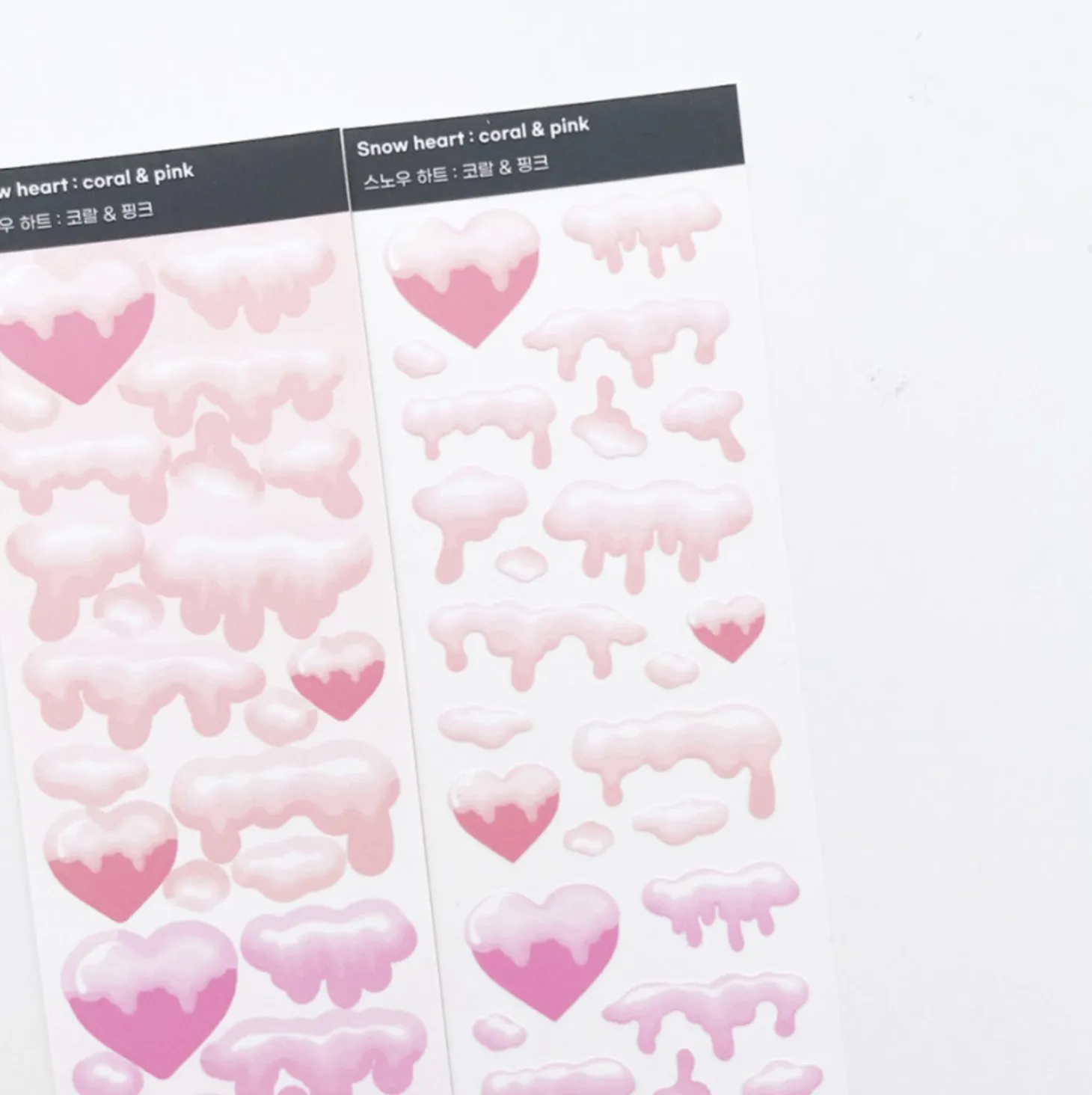 Snow Heart Slim Sticker