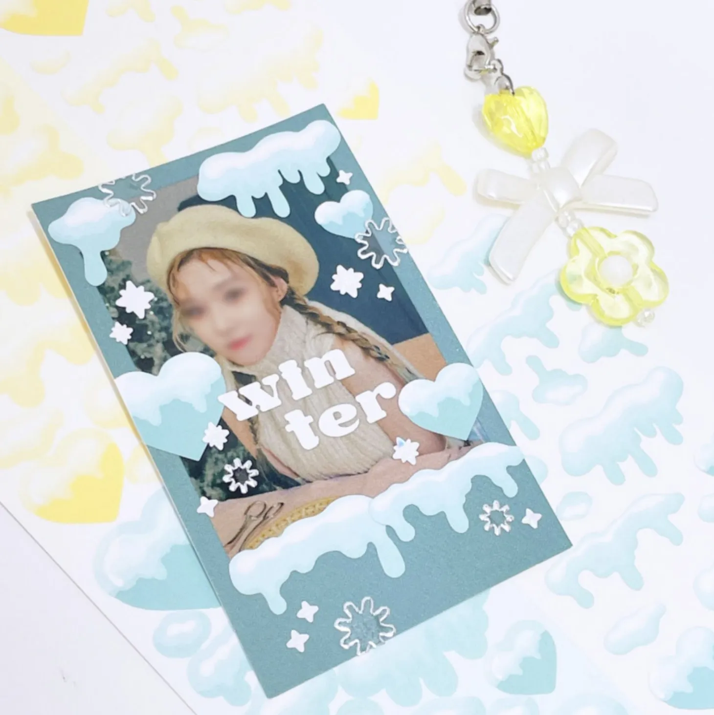 Snow Heart Slim Sticker