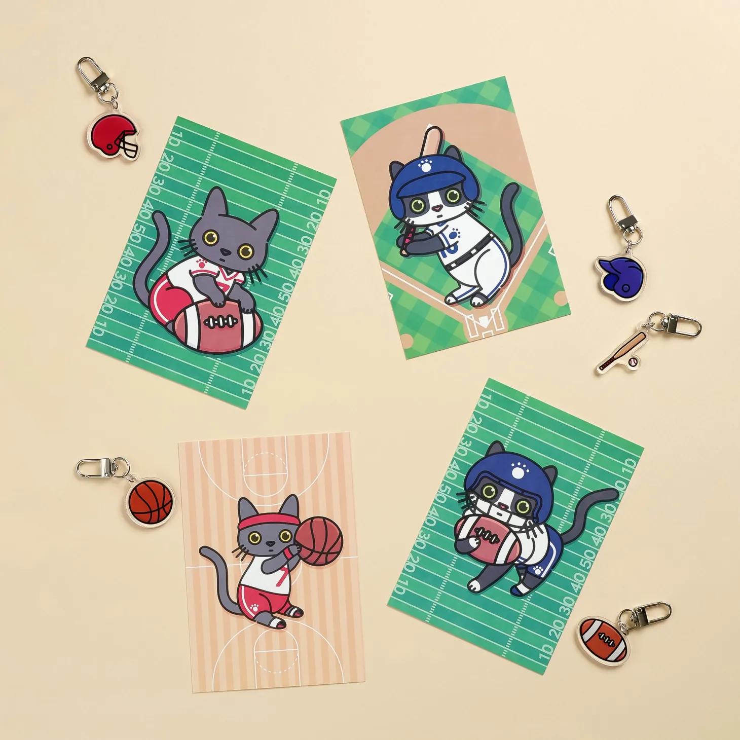 Sports Acrylic Key Ring v1