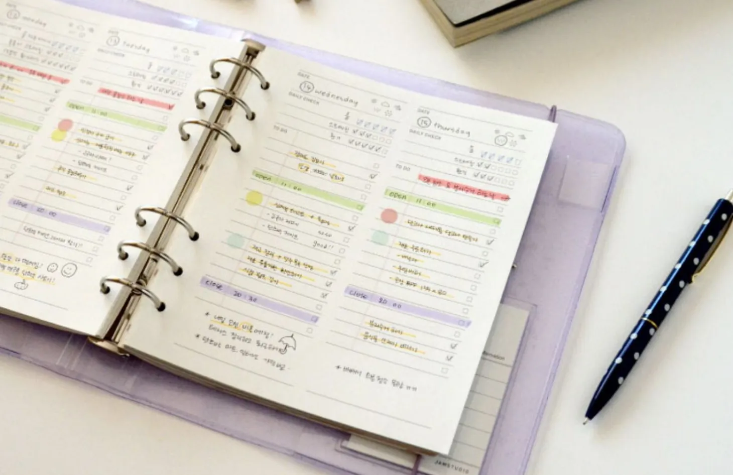 Square 6 Ring A6 Wide Planner Refill v2