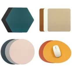 Square Vegan Leather Mouse Pad