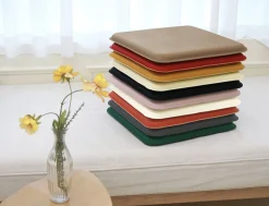 Square Vegan Leather Sitting Cushion