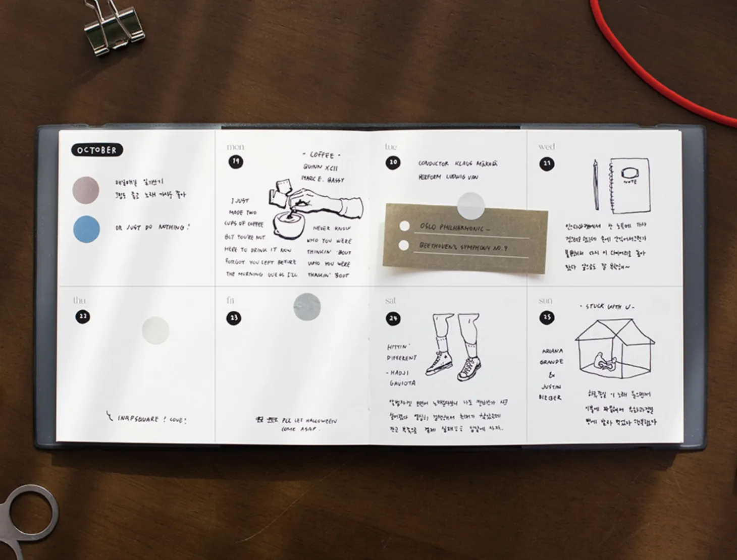 Square Weekly Drawing Diary