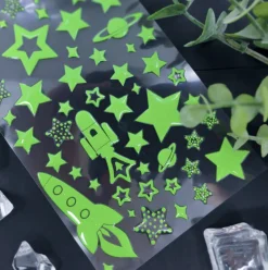 Star & Spacecraft Glow in the Dark Sticker