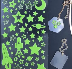 Star & Spacecraft Glow in the Dark Sticker