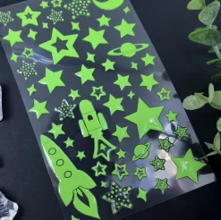 Star & Spacecraft Glow in the Dark Sticker