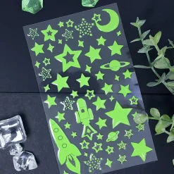 Star & Spacecraft Glow in the Dark Sticker