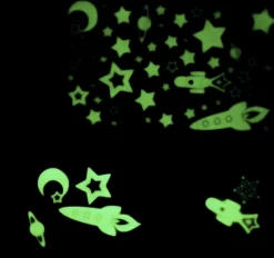 Star & Spacecraft Glow in the Dark Sticker