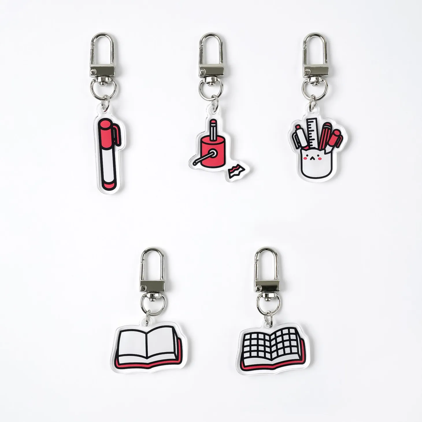Stationery Acrylic Key Ring