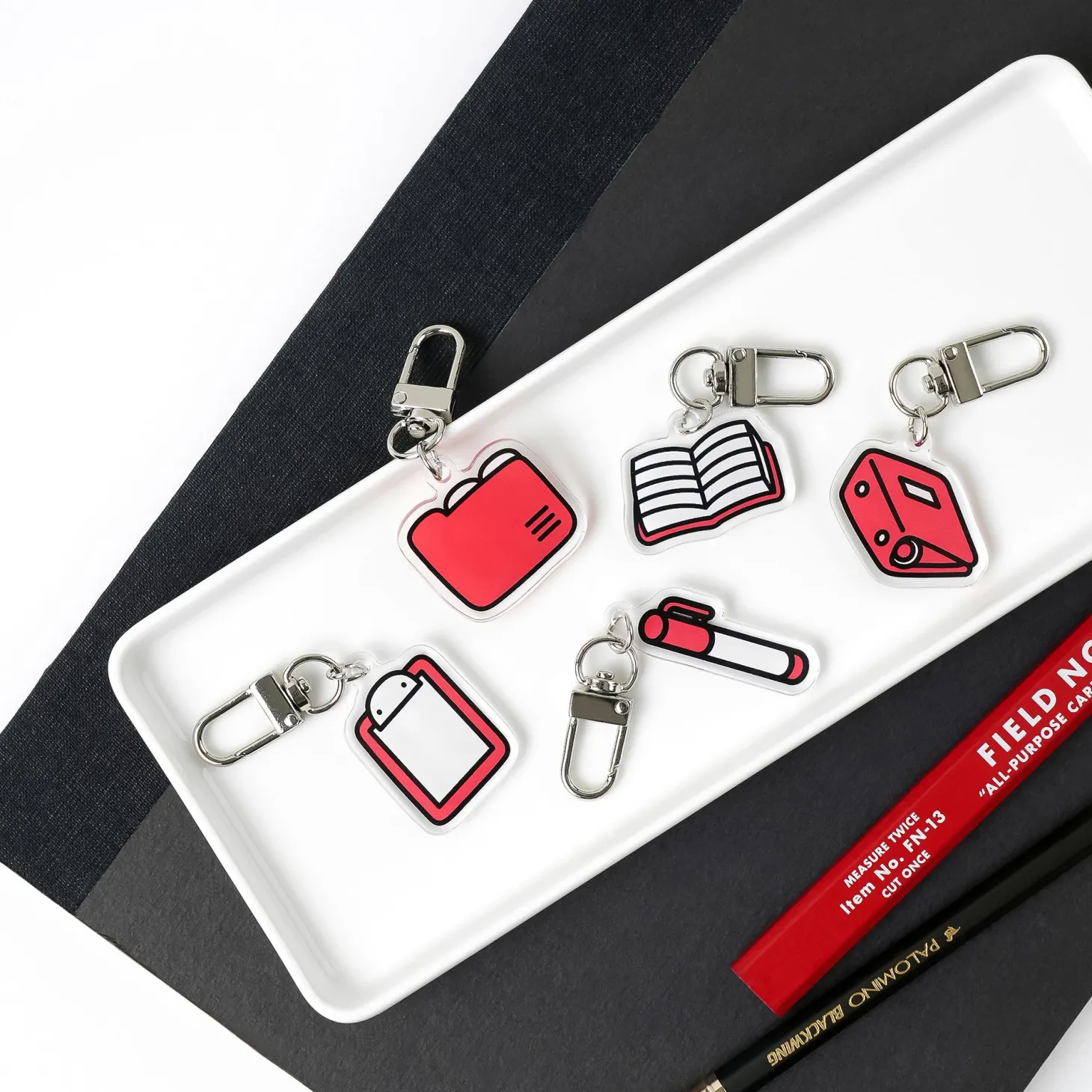 Stationery Acrylic Key Ring