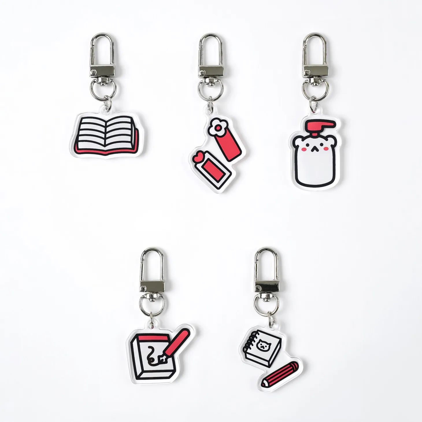 Stationery Acrylic Key Ring