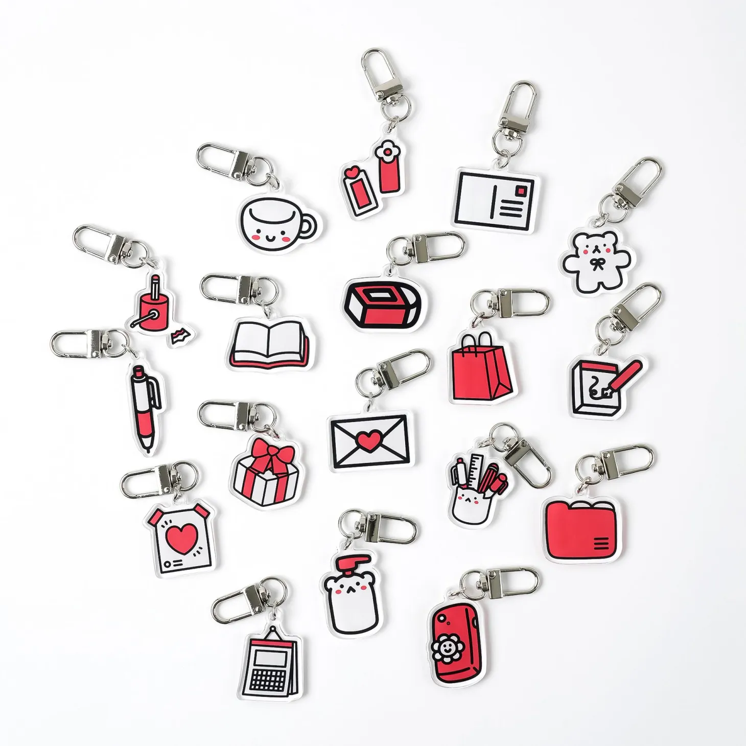 Stationery Acrylic Key Ring