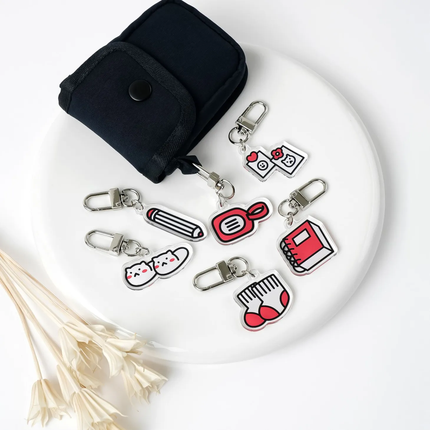 Stationery Acrylic Key Ring
