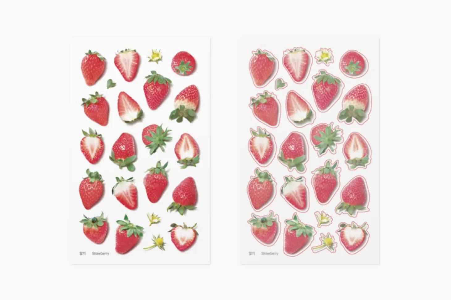 Strawberry Pressed Fruit Sticker