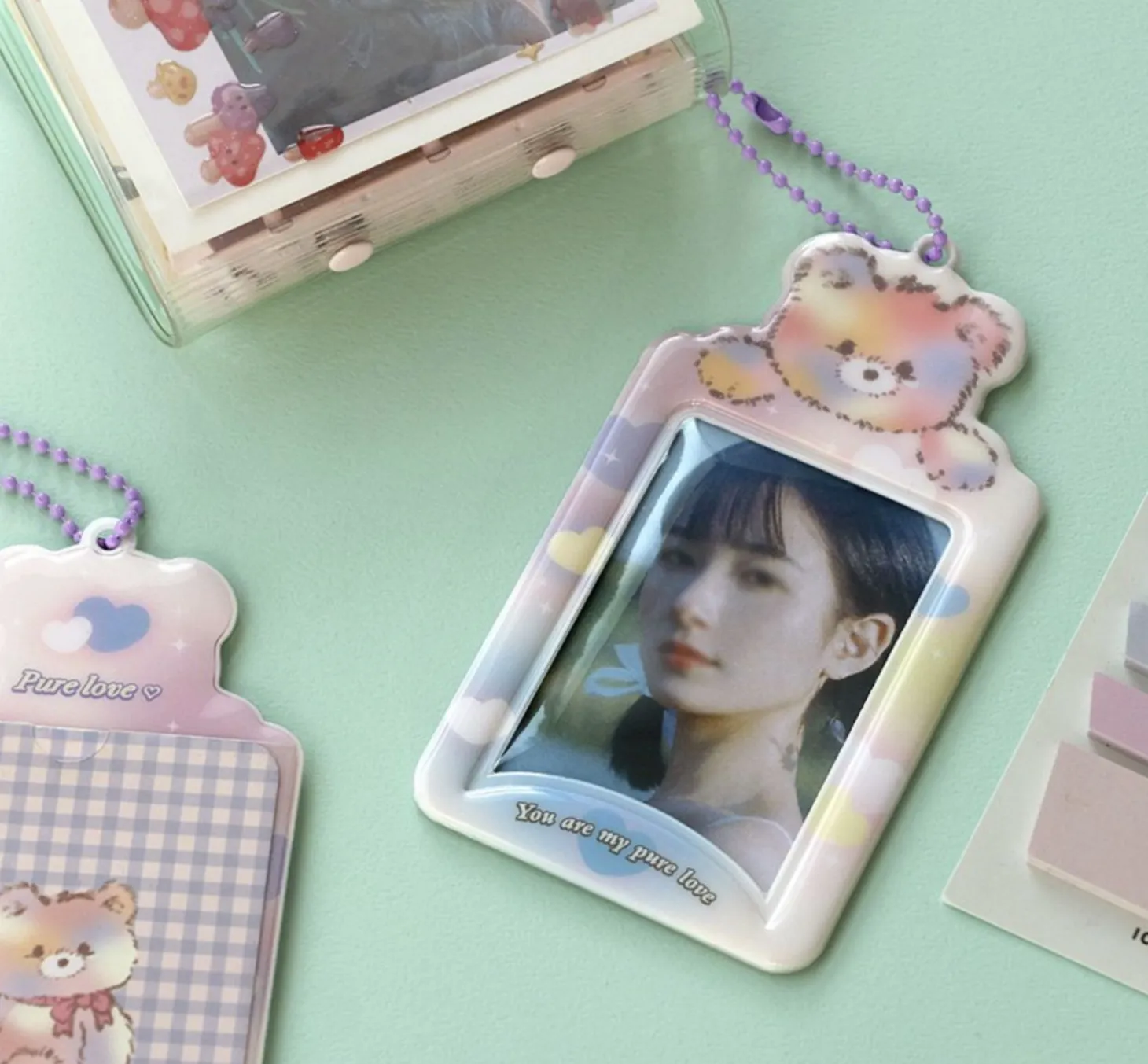 Sugar Photo Holder Ball Chain