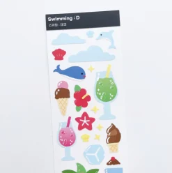 Swimming Slim Sticker