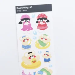 Swimming Slim Sticker