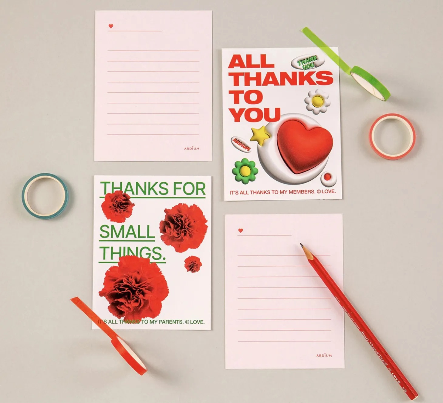 Thank You Message Card