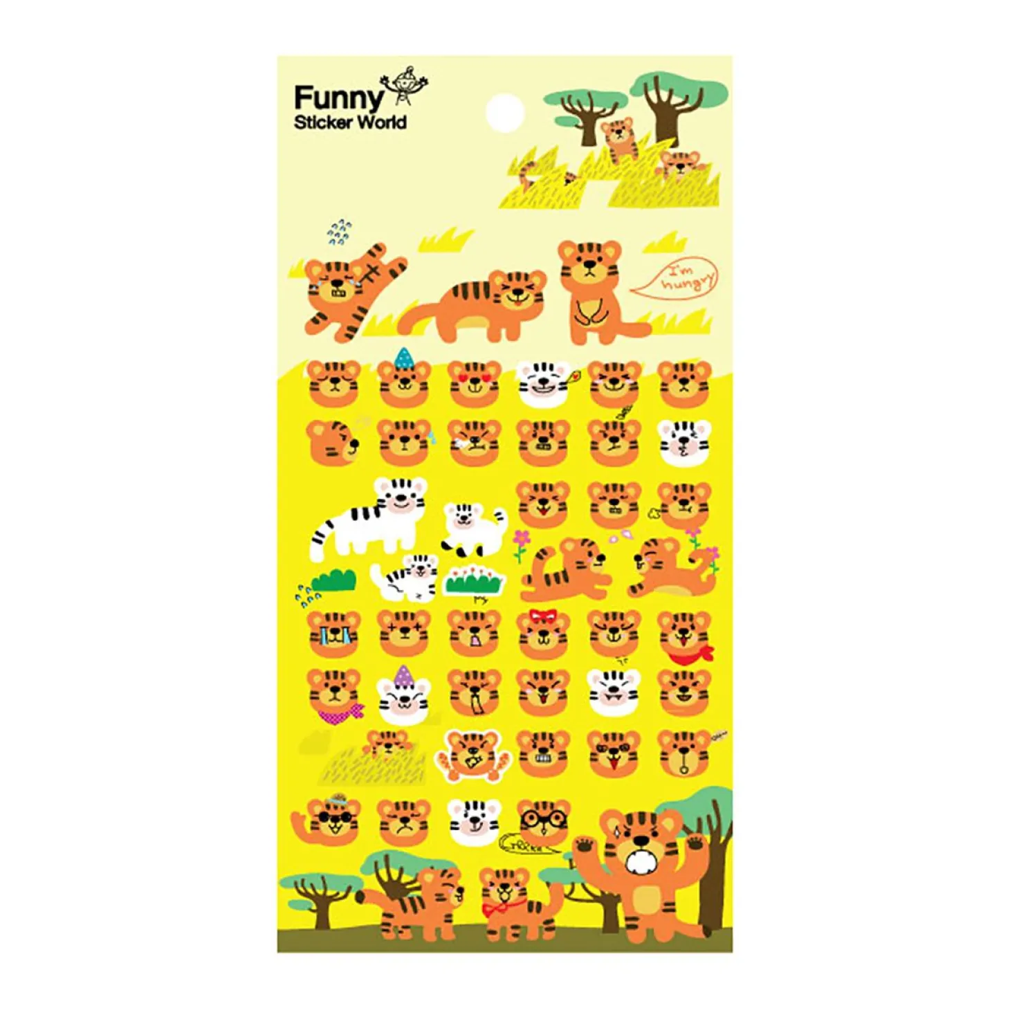 Tiger Emoji Puffy Sticker