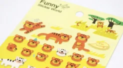 Tiger Emoji Puffy Sticker