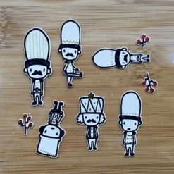Toy Soldier Cotton Sticker Set
