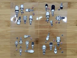 Toy Soldier Cotton Sticker Set
