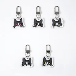 Tuxedo Cat Emoji Acrylic Key Ring