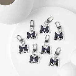 Tuxedo Cat Emoji Acrylic Key Ring
