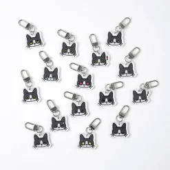 Tuxedo Cat Emoji Acrylic Key Ring
