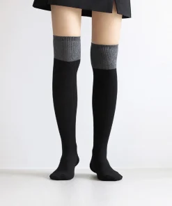 Two Tone Over The Knee Women Socks