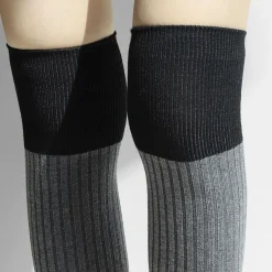 Two Tone Over The Knee Women Socks
