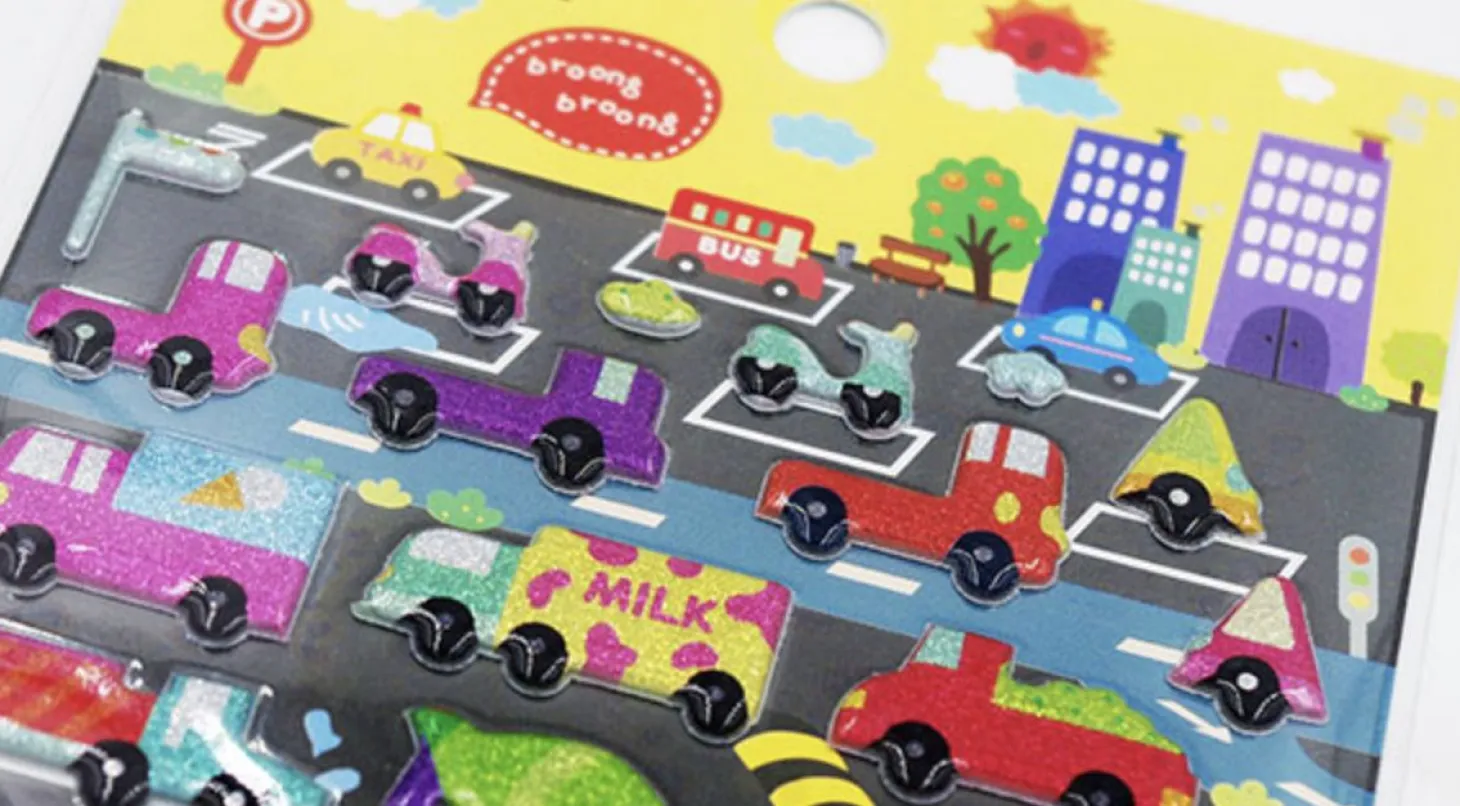Types of Vehicles Puffy Sticker