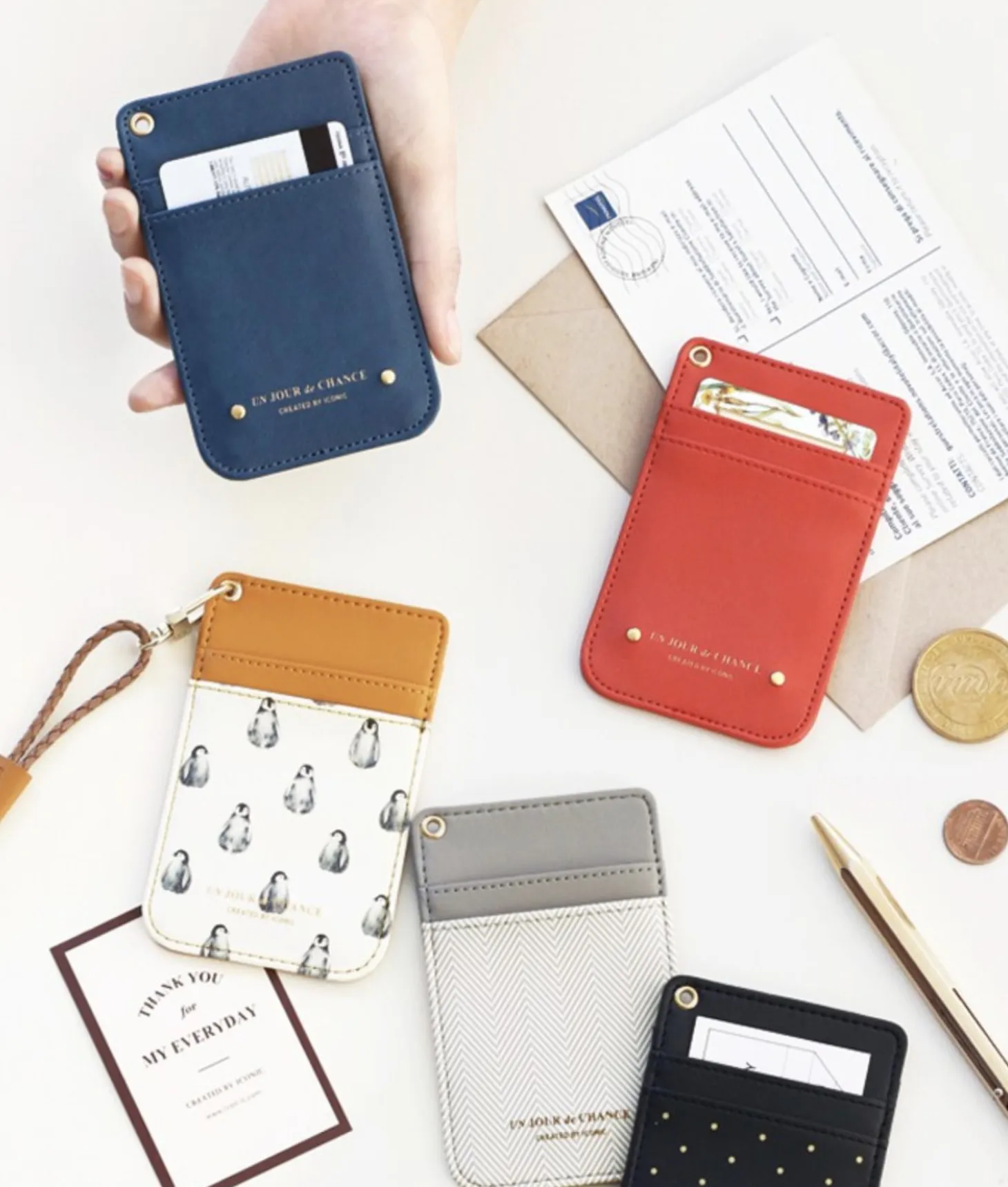 Un Jour De Chance Card Case & Neck Strap Set