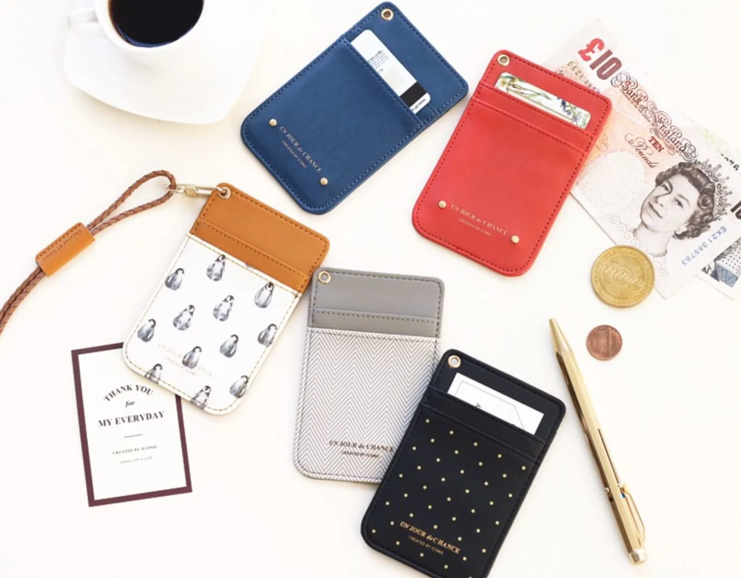 Un Jour De Chance Card Case & Neck Strap Set