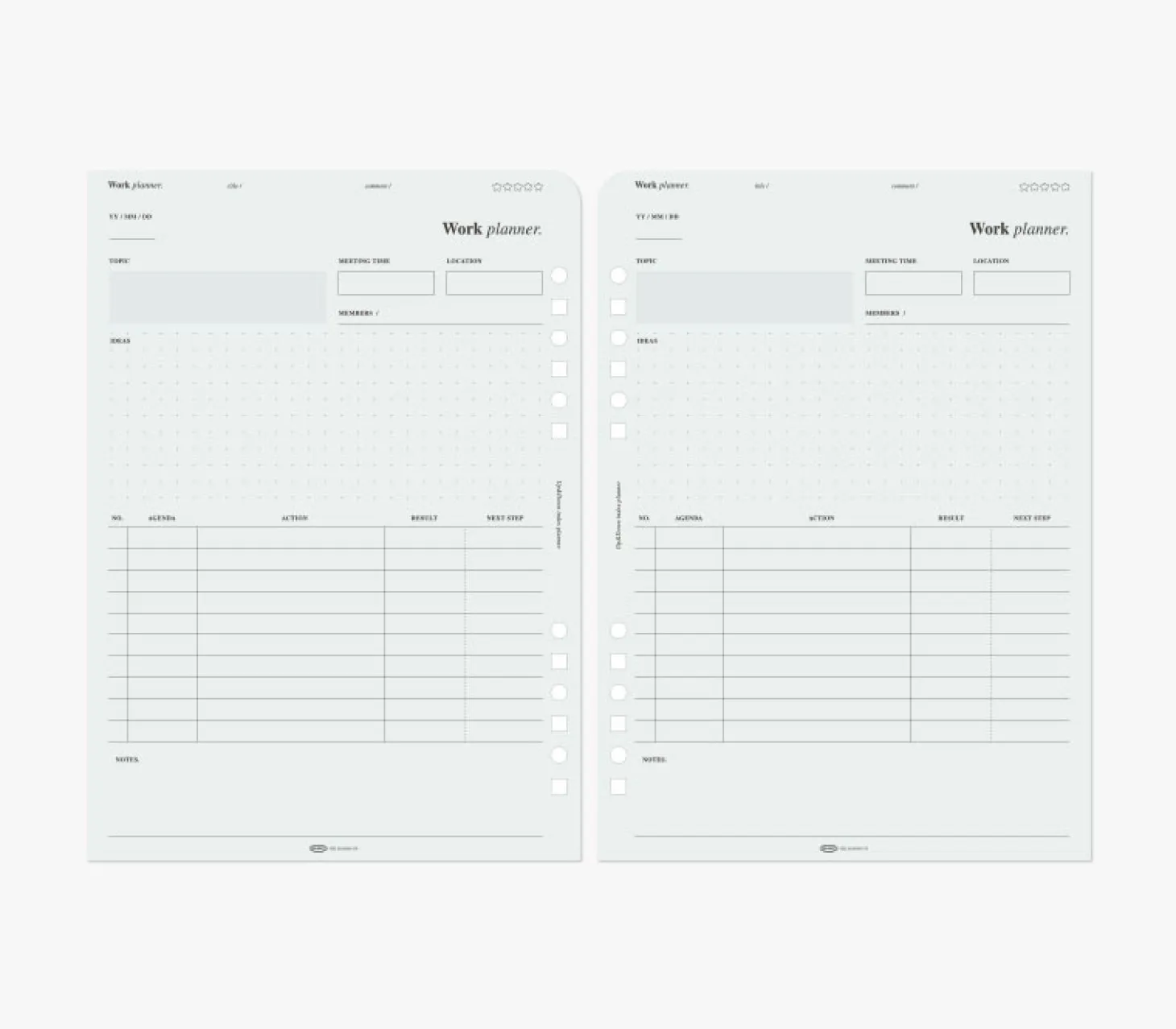 Up&Down Index 6 Ring A5 Planner Refill
