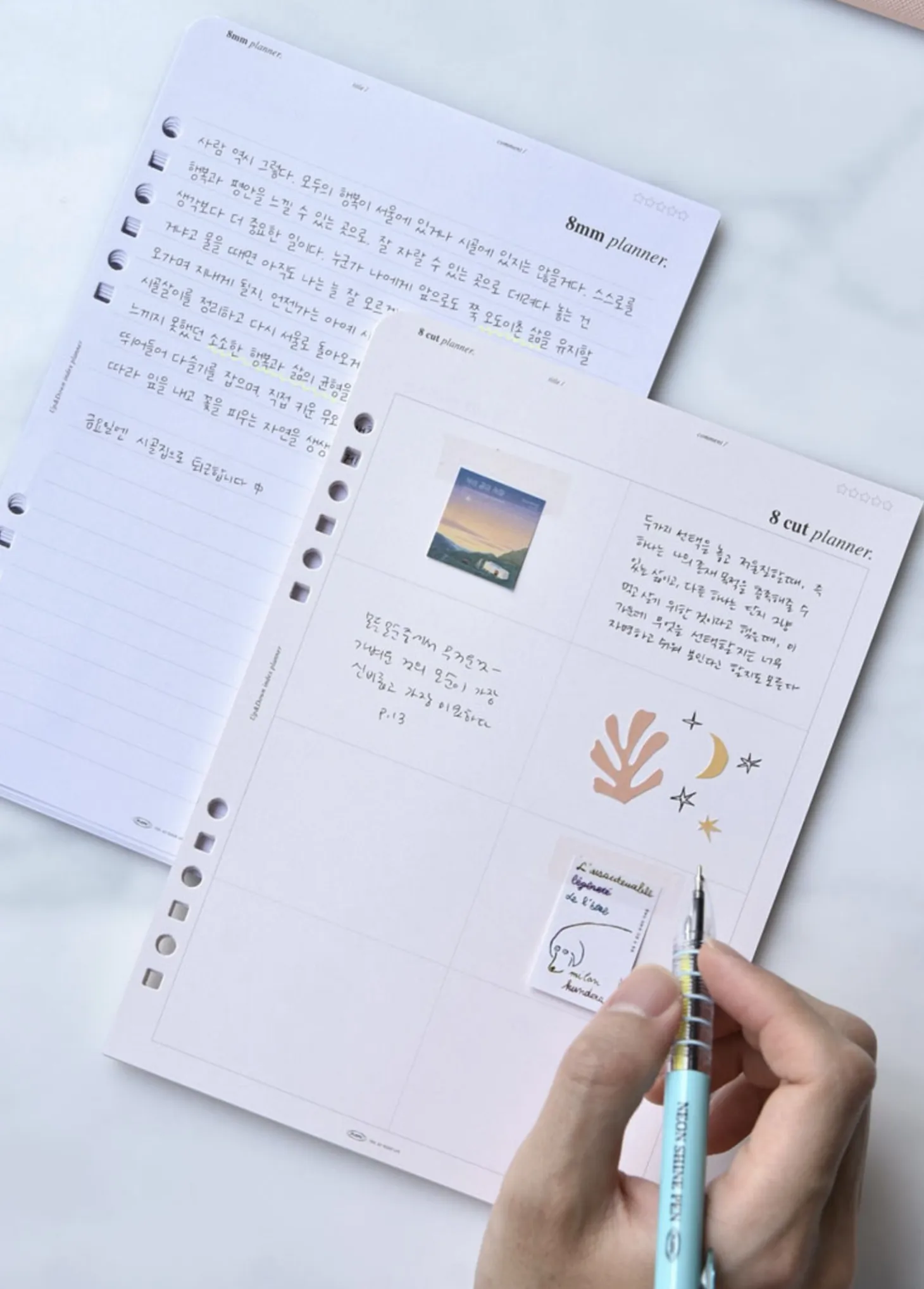 Up&Down Index 6 Ring A5 Planner Refill