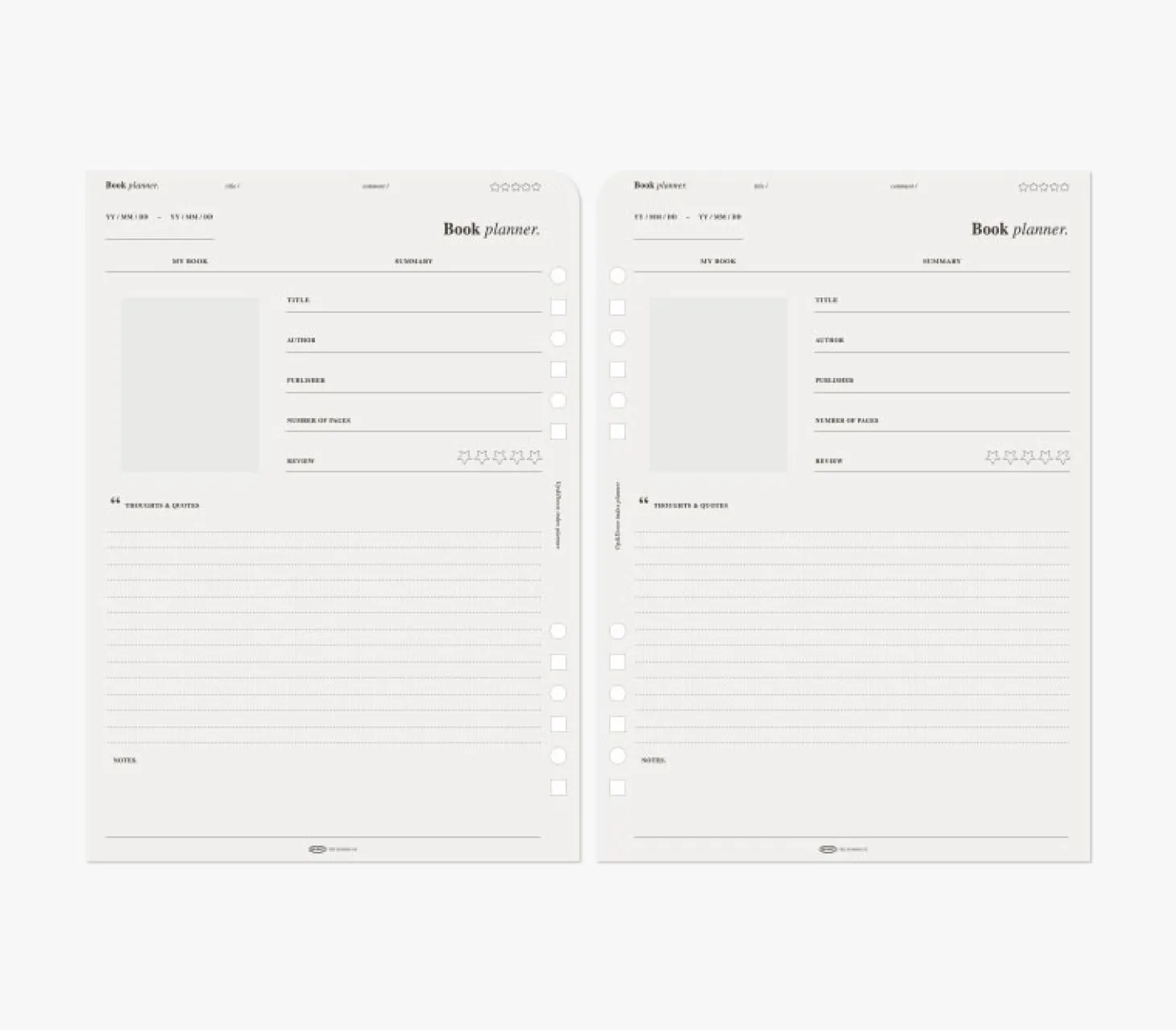 Up&Down Index 6 Ring A5 Planner Refill