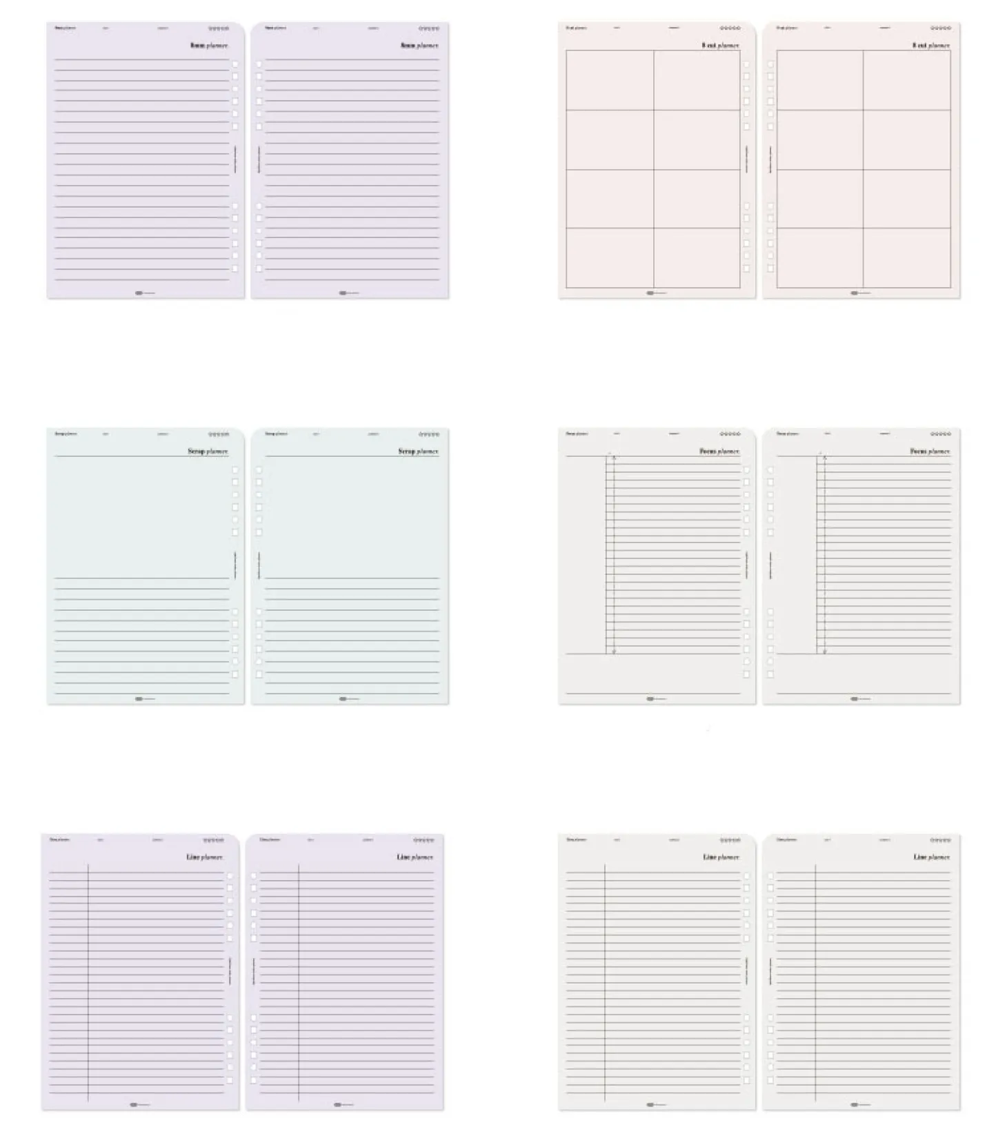 Up&Down Index 6 Ring A5 Planner Refill