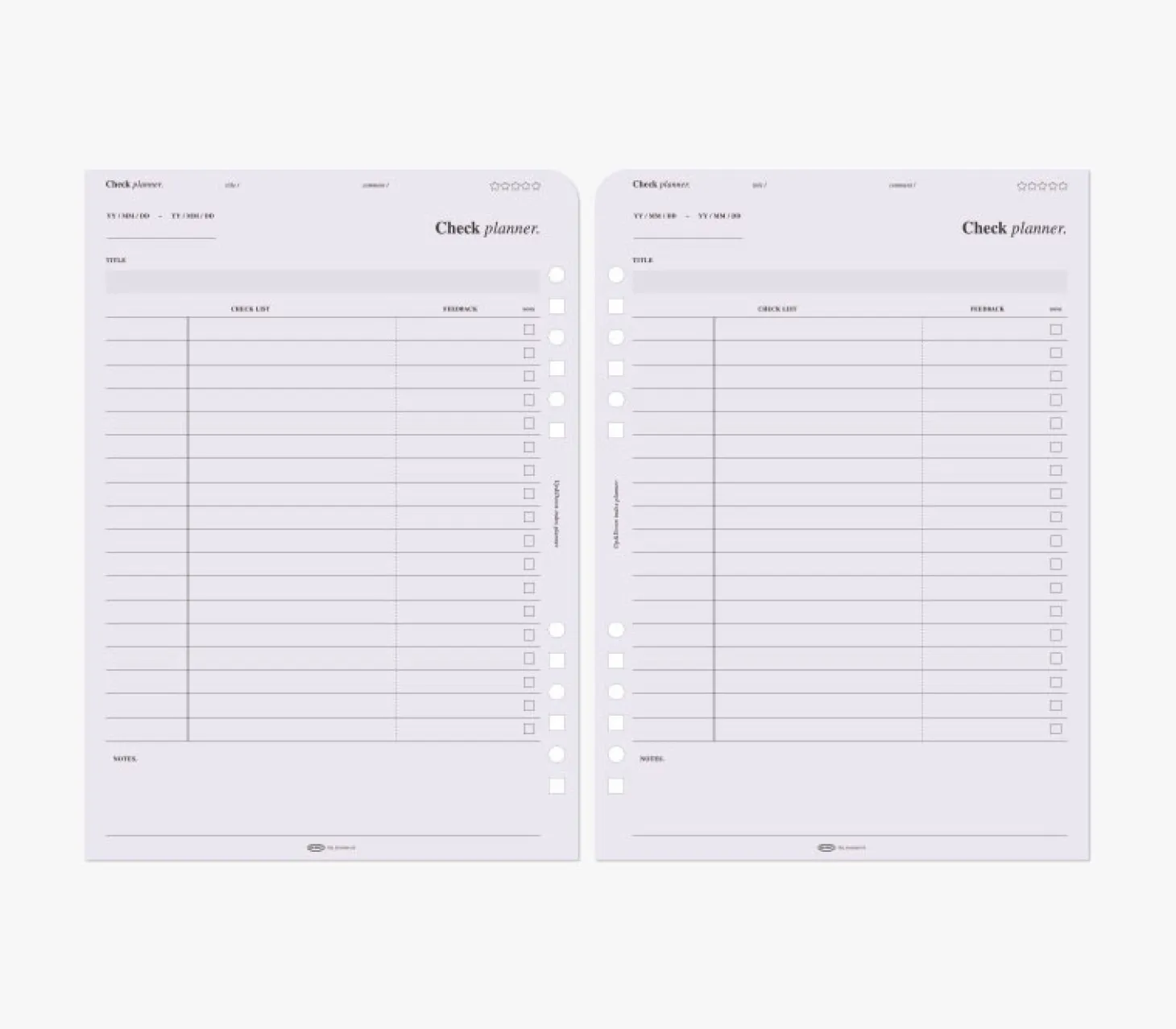 Up&Down Index 6 Ring A5 Planner Refill