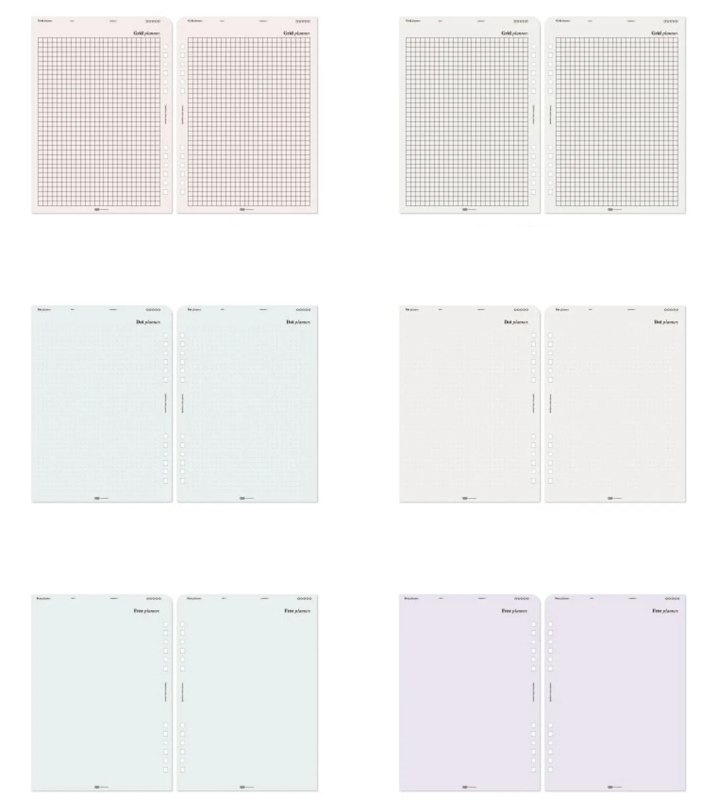 Up&Down Index 6 Ring A5 Planner Refill