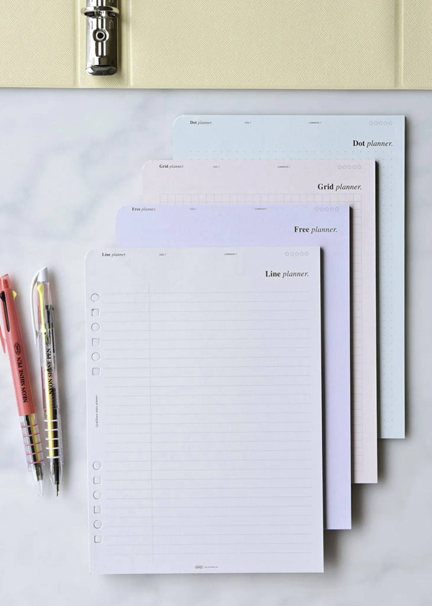Up&Down Index 6 Ring A5 Planner Refill