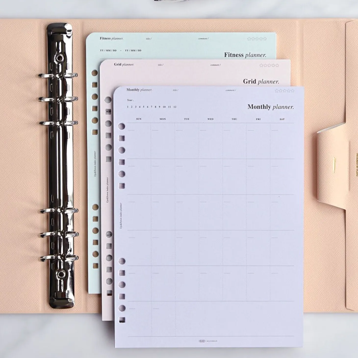 Up&Down Index 6 Ring A5 Planner Refill