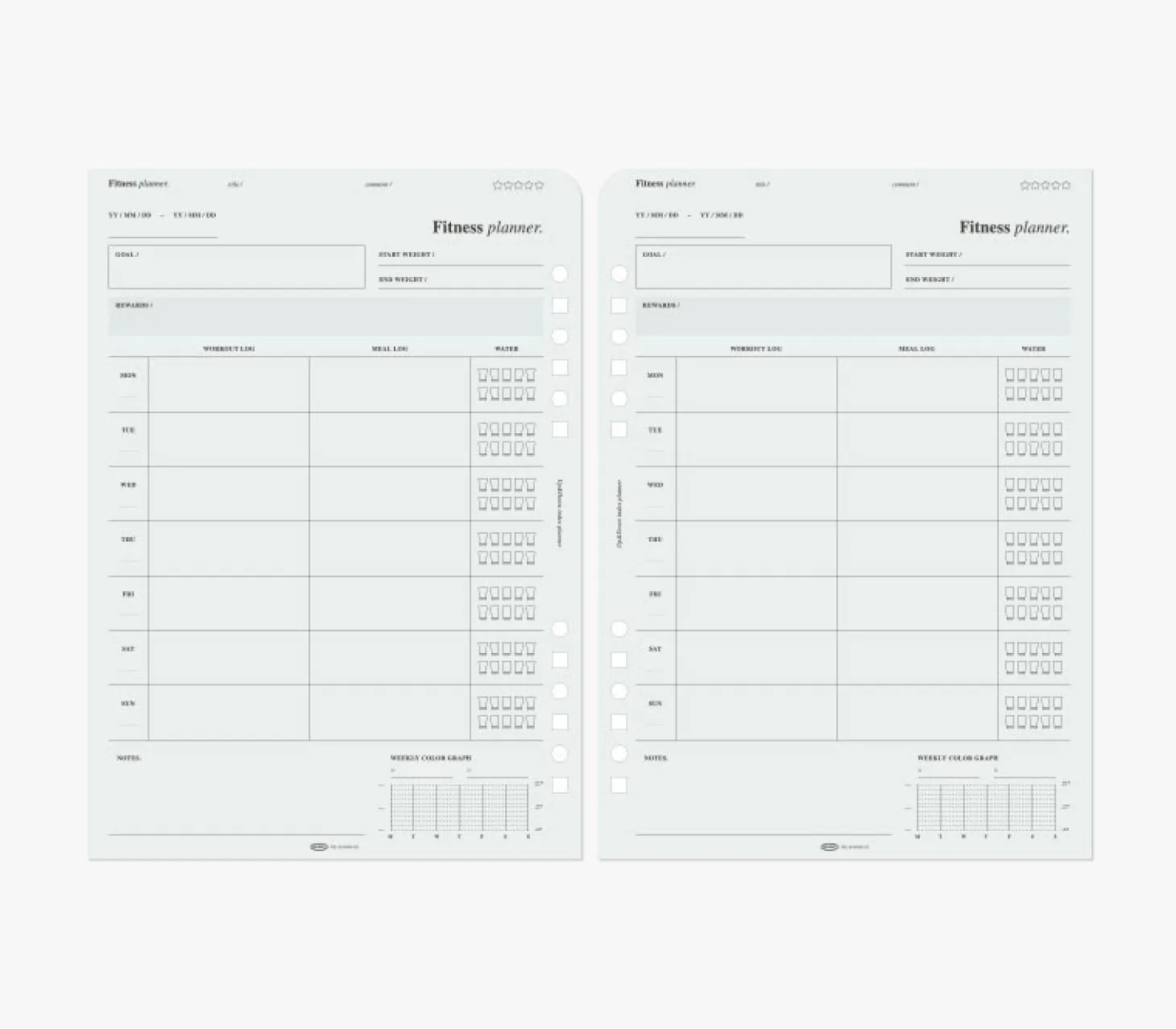 Up&Down Index 6 Ring A5 Planner Refill