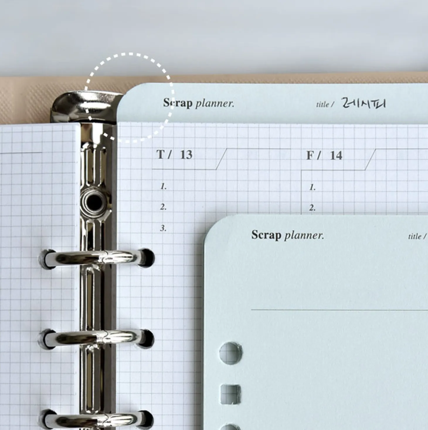 Up&Down Index 6 Ring A5 Planner Refill