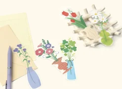 Vase Flower Clear Bookmark