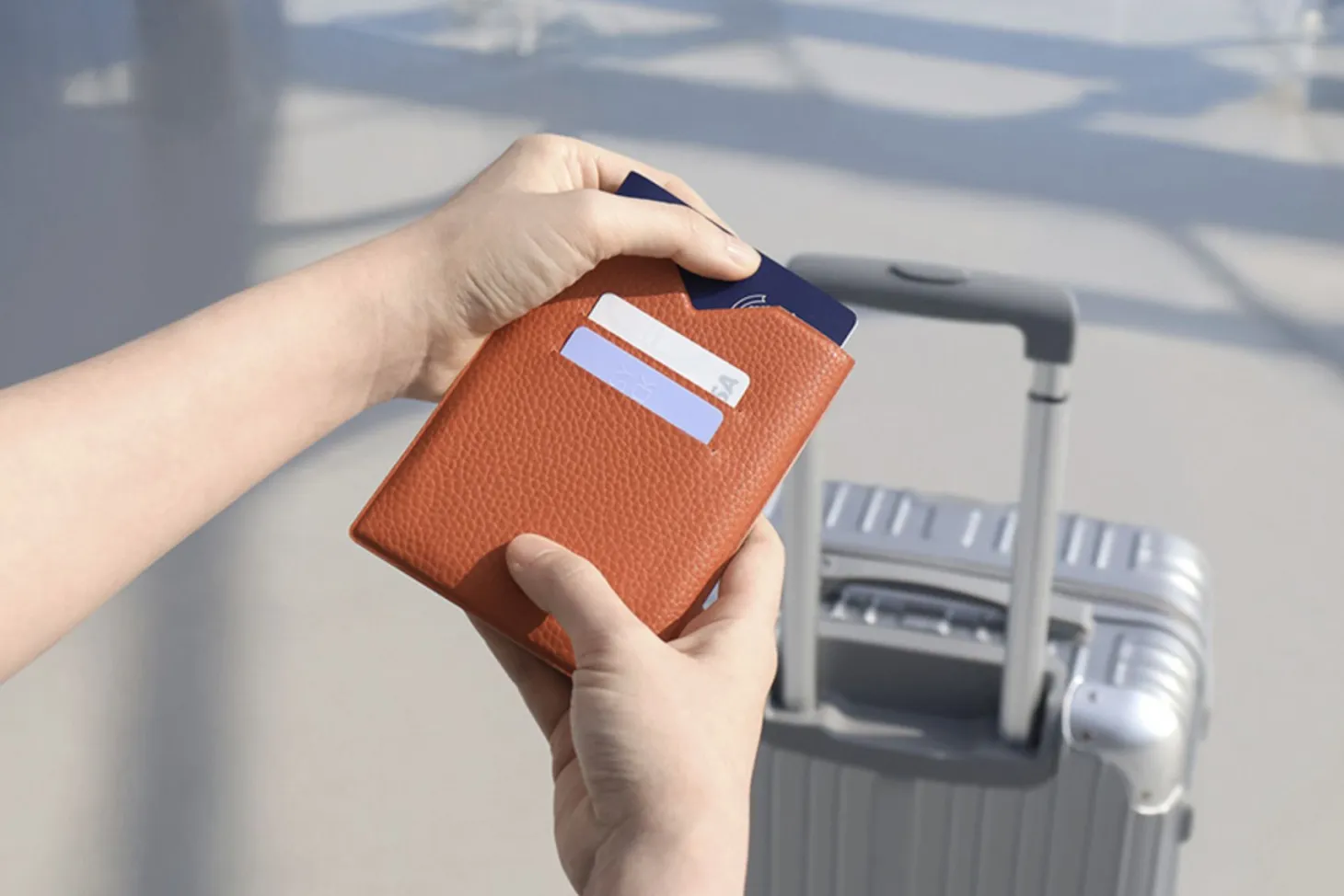Vegan Leather Anti Skimming Passport Sleeve