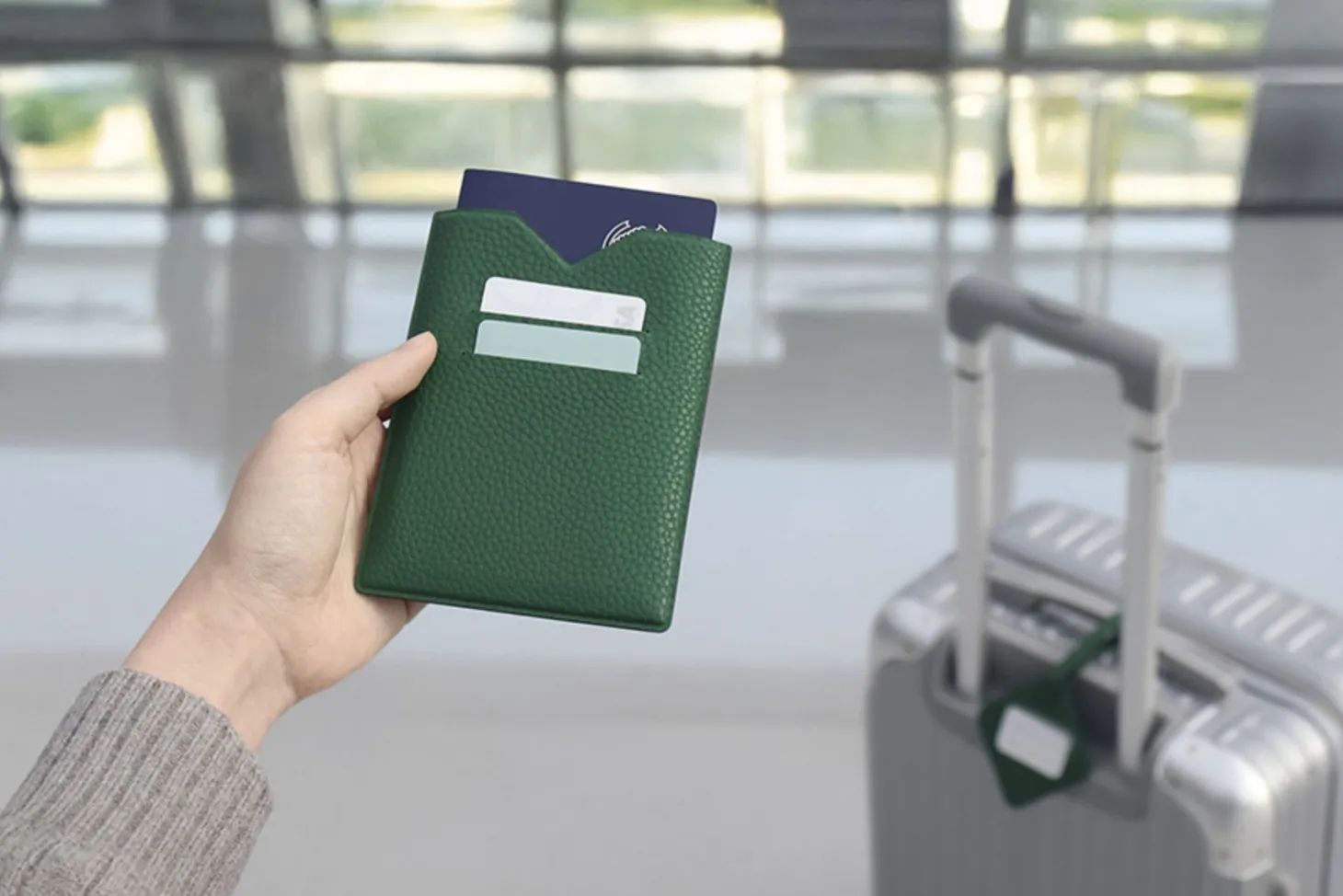 Vegan Leather Anti Skimming Passport Sleeve