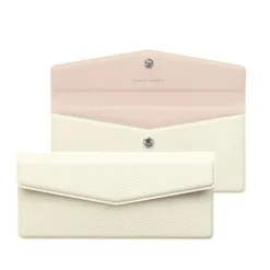 Vegan Leather Button Envelope Pouch