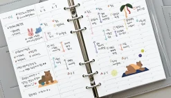 Vegan Leather Button 6 Ring A6 Planner