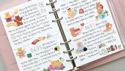 Vegan Leather Button 6 Ring A6 Planner